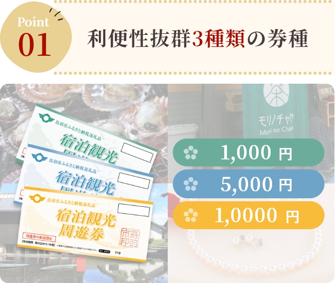 利便性抜群3種類の券種